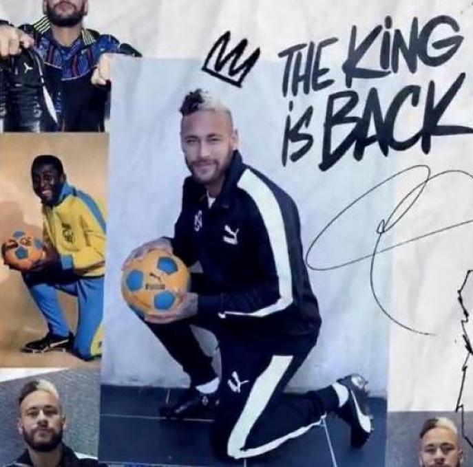 Neymar veste a chuteira que Pelé usou no passado Neymar veste a chuteira que Pelé usou no passado