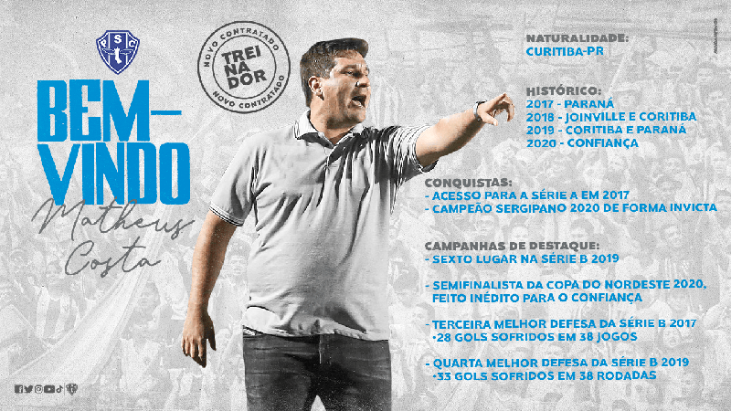 Série C: Paysandu contrata técnico ex-Confiança-SE e Paraná