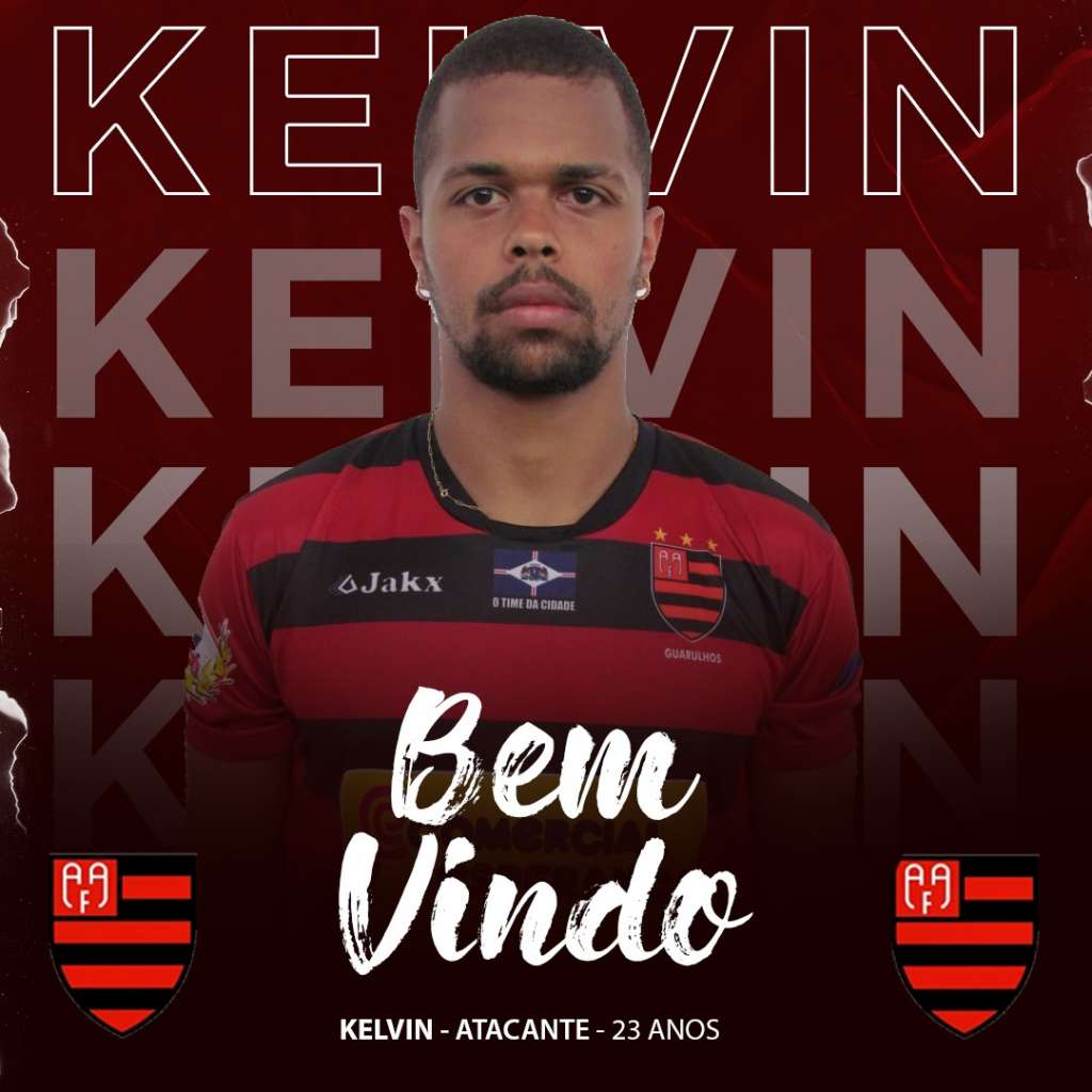 Flamengo-SP anunciou o atacante Kelvin, de 23 anos (Foto: Divulgação)