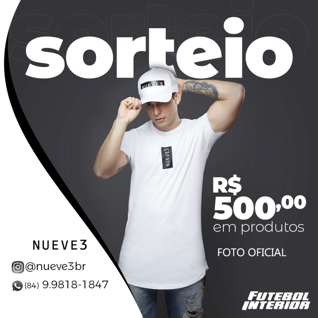 Nueve 3 e FI sorteiam R$ 500
