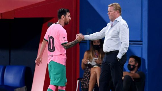 Koeman revela conversa franca com Messi e diz que Suárez poderia ter ficado