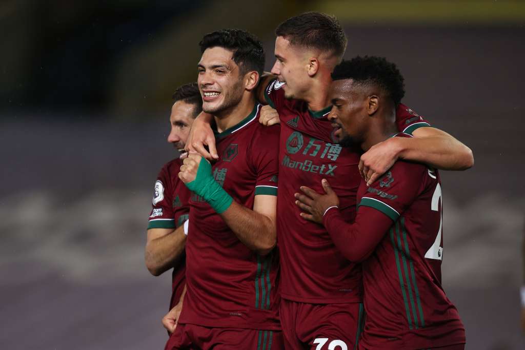 O mexicano Raúl Jimenez marcou o gol da vitória do Wolverhampton diante do Leeds (Foto: Divulgação)