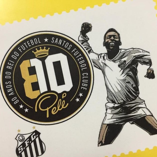 Selo e carimbo personalizados são lançados em homenagem aos 80 anos de Pelé