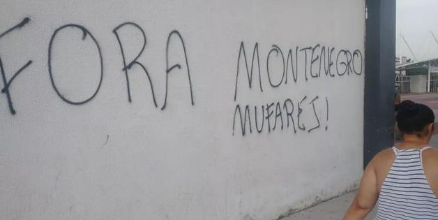 Protesto contra a diretoria. (Foto: Reprodução)