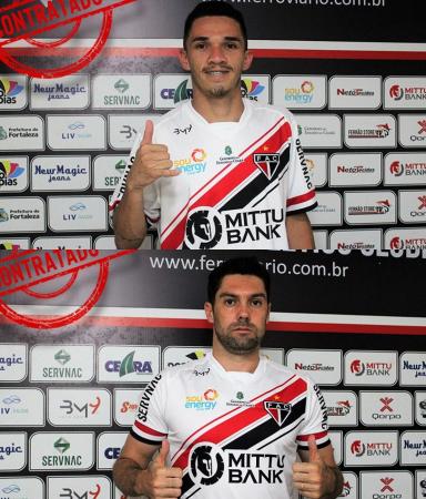 Série C: Ferroviário anuncia dupla que passou pela base de grandes paulistas