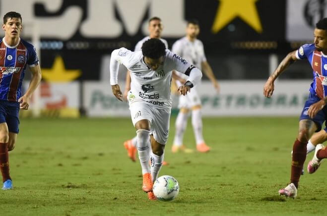 Marinho marcou um dos gols do Santos sobre o Bahia (Foto: Ivan Storti/Santos)