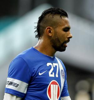 Demerson durante um dia de treinamento no Bahia - Divulgação