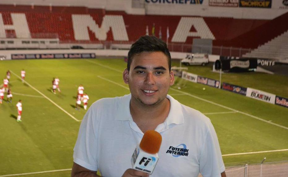 Thiago Farias repórter da Rádio Futebol Interior