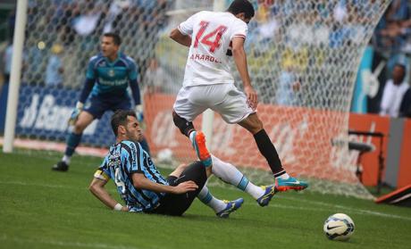 Marcelo Grohe, do Grêmio, foi vazado após 859 minutos e antes convocado para a Seleção de Dunga - Foto: Carlos Chiri - São PauloFC.net
