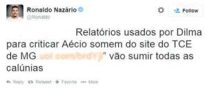 Ronaldo comete gafe ao defender Aécio e vira chacota no Twitter