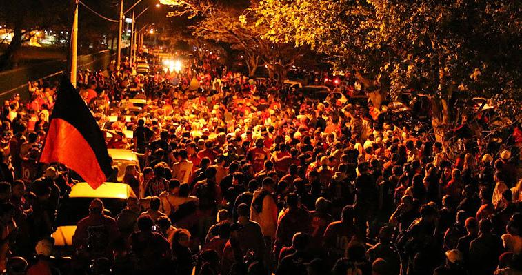 Torcida do Brasil recepcionou a equipe em Pelotas, após acesso histórico à Série C de 2015