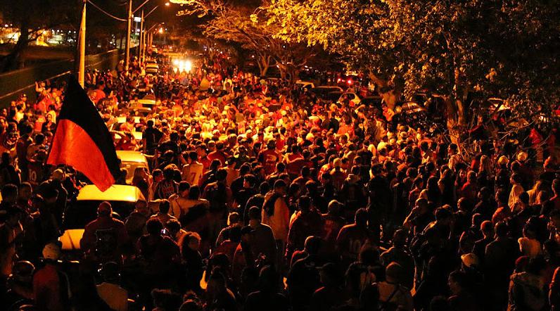 Recepção da torcida do Brasil de Pelotas após acesso à Série C de 2015