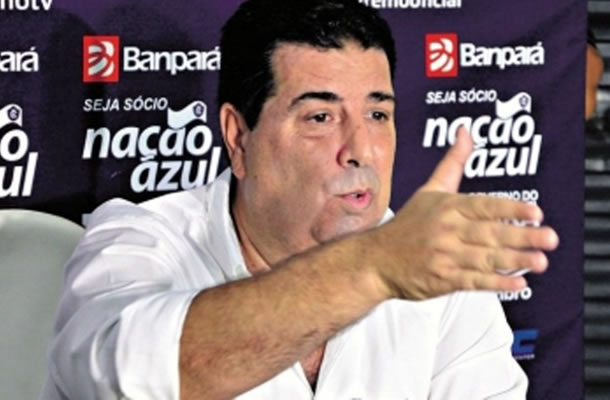 Zeca Pirão, presidente do Remo, deixou advogado Cristiano Caus, do Santos, em saia justa 
