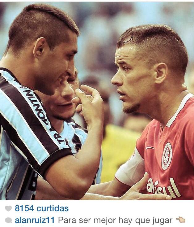 Alan Ruiz provocou D'Alessandro em seu perfil no Instagram