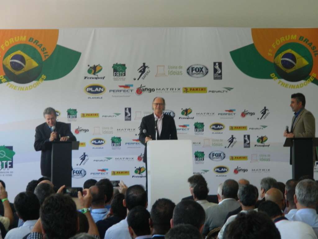 Falcão e Parreira participaram do 1º Fórum Brasil de Treinadores