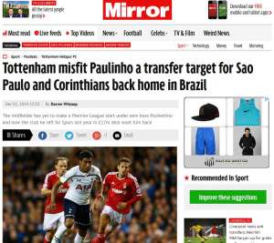 Corinthians e São Paulo disputam Paulinho, do Tottenham, diz jornal inglês