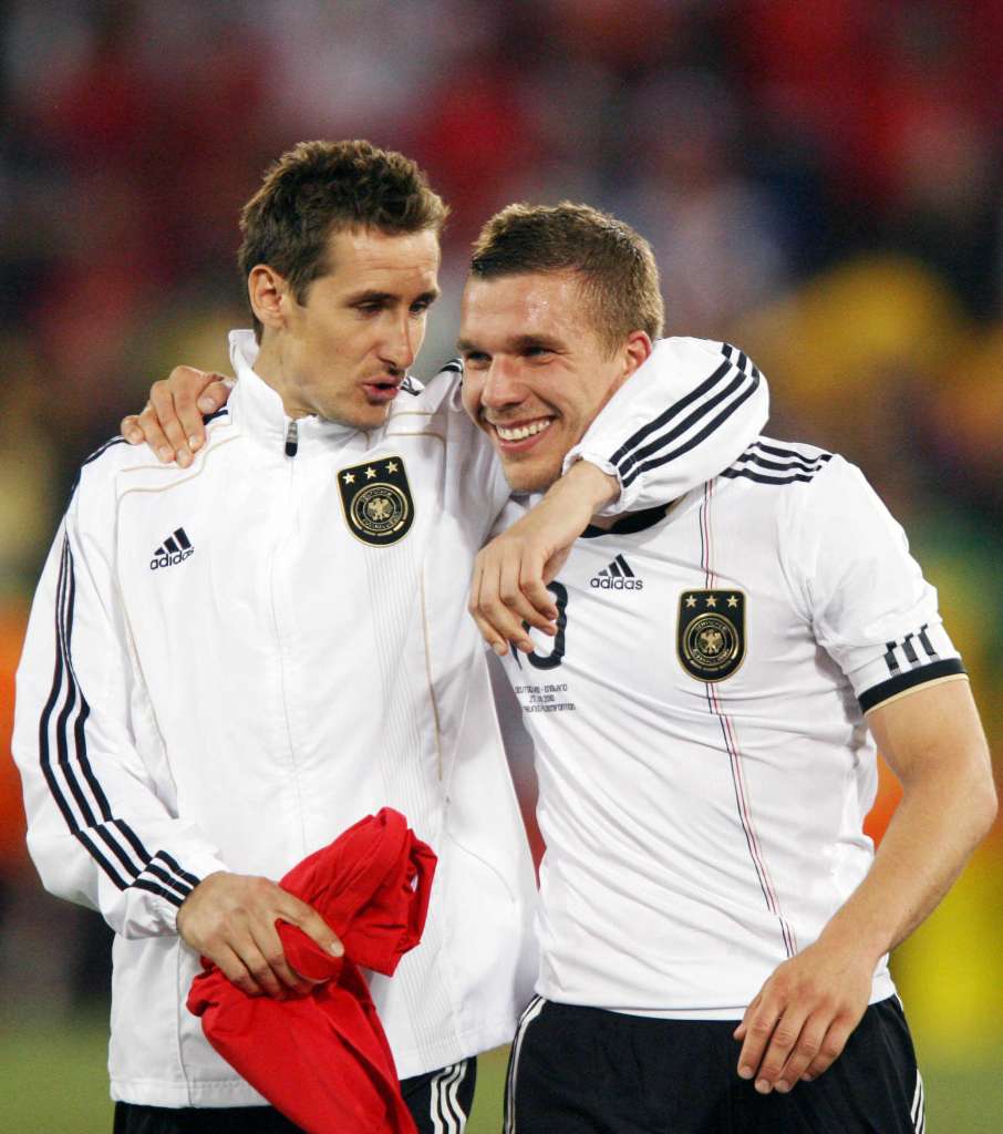 Podolski fez sucesso com a torcida brasileira durante a Copa do Mundo