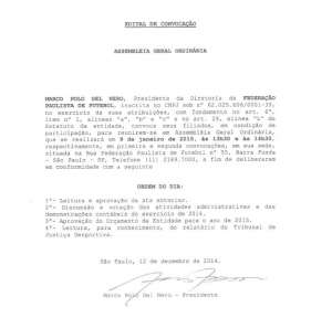 Federação Paulista faz Assembléia Geral para vender flats que valem R$ 2 milhões