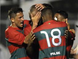 Valdomiro fez o gol da vitória da Lusa sobre a Macaca - Foto: Ueber Fernandes - AFI
