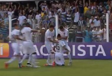 Santos venceu dois gols de Geuvânio