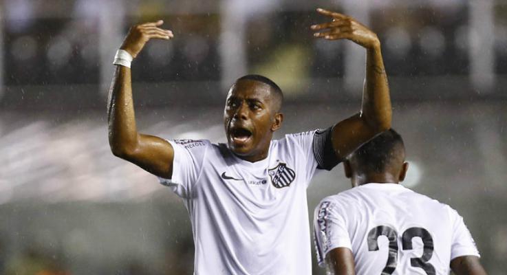 Robinho encontra uma de suas vítimas preferidas - Ricardo Saibun/Santos FC