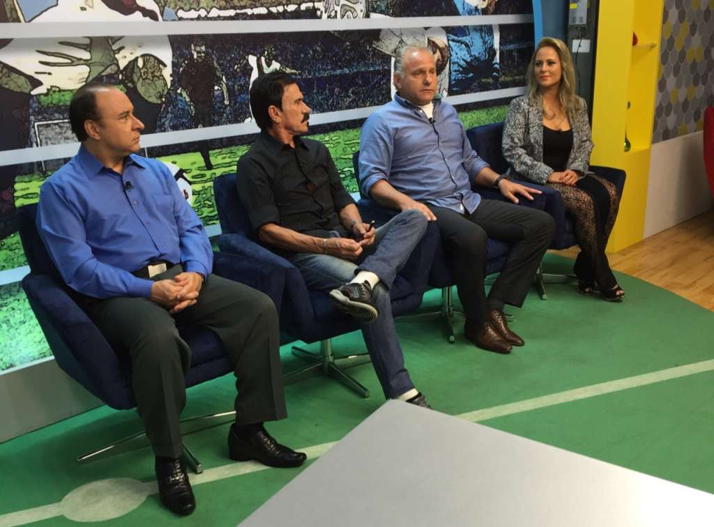 Artur Eugênio, Zenon, Toninho Cecílio e Stella Hermann no Camarote