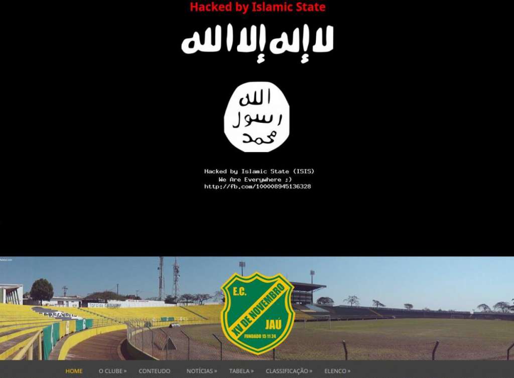 Estado Islâmico invade site do XV de Jaú