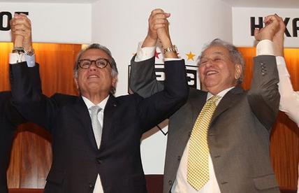 Miguel Aidar e o ex-presidente Juvenal Juvêncio: ações atrapalhadas por vaidade