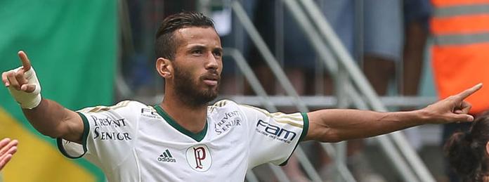 Leandro Pereira comemora o gol marcado aos 26 minutos do segundo tempo após cruzamento da direita. Foto: Palmeiras - Oficial