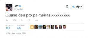 Leandro Castán, ex-Corinthians, cria polêmica e “tira onda” com a derrota do Palmeiras