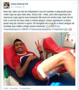 Série B: Artilheiro do Bahia, Kieza manda recado para a torcida e pode voltar antes do esperado