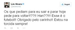 Após derrota do Flamengo, Léo Moura alfineta torcedores que pedem seu retorno
