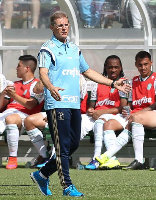 Oswaldo saiu da partida contra o Goiás insatisfeito com o desempenho do Verdão - Divulgação