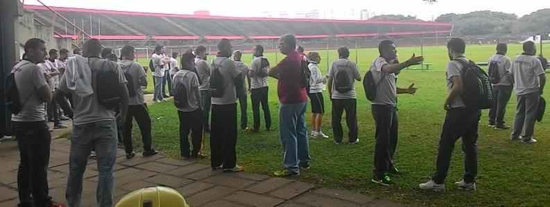 Os 90 participantes do Curso José Teixeira estiveram no Centro olímpico da USP fazendo aulas e parte prática