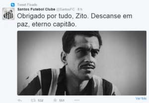 Santos, amigos e ex-companheiros prestam homenagens e se despedem de Zito