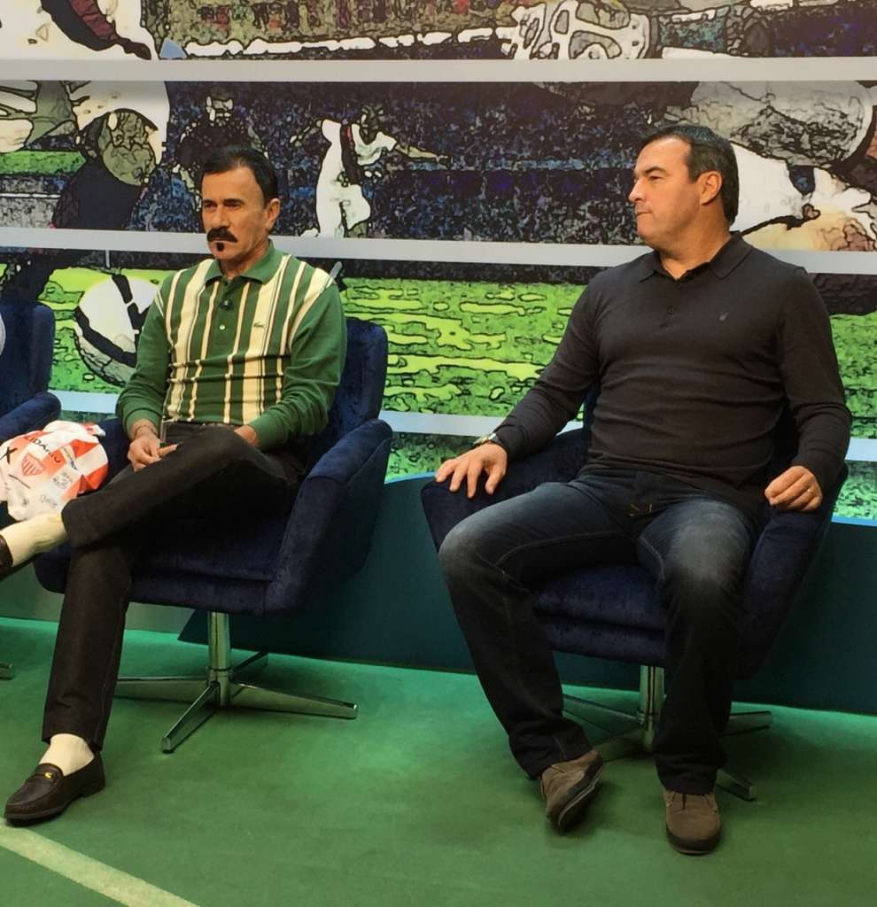 Zenon ao lado de Pintado: Dois grandes jogadores deram show no Camarote RF