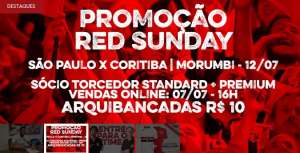 São Paulo anuncia ingressos a R$ 10 para jogo com o Coritiba