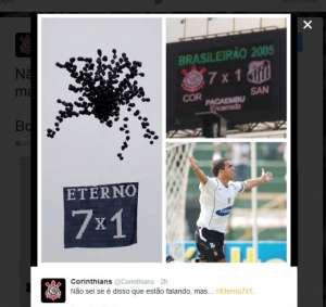 Corinthians aproveita #7a1Day para provocar rival; Santos respondeu...