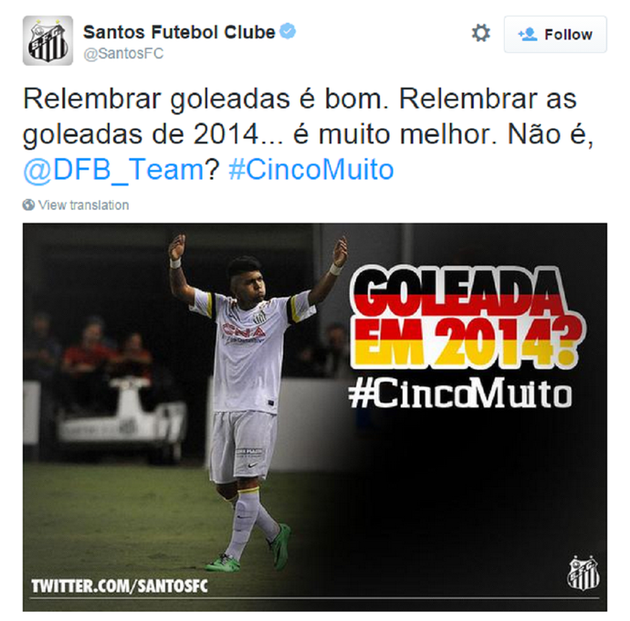 Santos respondeu a provocação do Corinthians