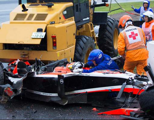 Carro de Jules Bianchi entrou debaixo do guindaste que tirava um carro na pista no GP do Japão