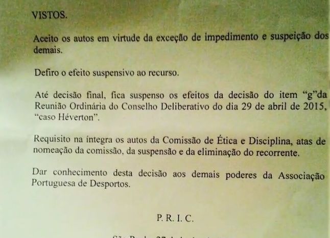 Decisão que garantiu o retorno de Da Lupa