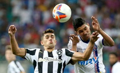 Botafogo sofreu para segurar o empate com o Bahia, em Salvador
