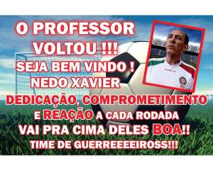 Série B: Nedo Xavier recebe homenagem da torcida do Boa Esporte