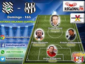 Rádio Regional transmite Figueirense x Ponte Preta neste domingo