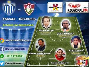 Rádios Regional e Futebol Interior transmitem Avaí X Fluminense