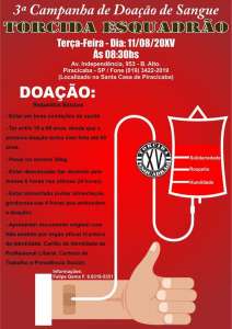 Torcida organizada do XV de Piracicaba realiza campanha de doação de sangue