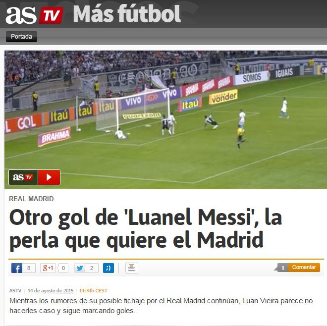 Diário AS compara Luan, do Grêmio, a Messi e fala de interesse do Real Madrid 2 0002050105170 img