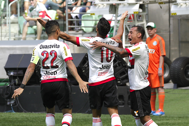 Ederson fez dois e o Flamengo dominou a primeira etapa da partida. - Foto: flamengo.com.br