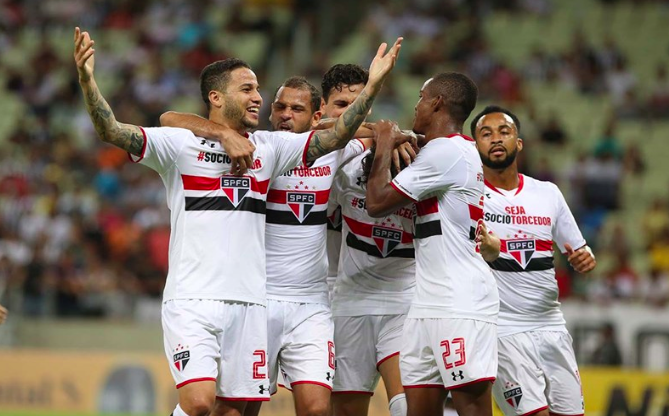 O São Paulo goleou e reverteu a vantagem do Ceará, passando para a próxima fase da Copa do Brasil. - saopaulofc.net