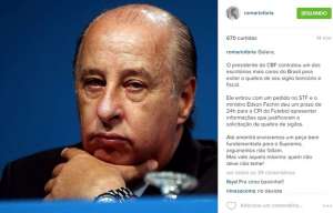 Romário justifica pedido sobre quebras de sigilo de Marco Polo Del Nero